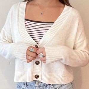 Wild Fable Cream Relaxed Fit Cardigan